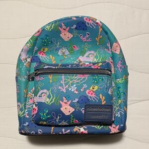 Nickelodeon Underwater Adventure Kids Backpack - Blue and Pink